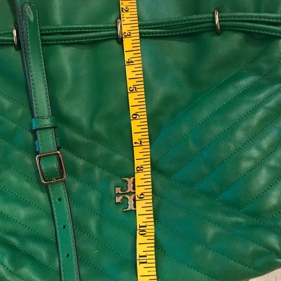 Authentic Tory Burch emerald green shoulder bag - Picture 7 of 12